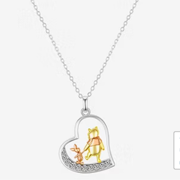 Disney Jewelry - Disney Classics Jewelry | Winnie the Pooh & Piglet | Heart Pendant Necklace